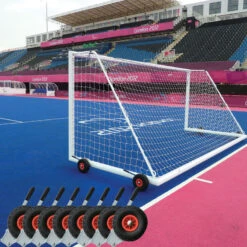 Harrod Sport Hi Raise Aluminium Portagoal Wheel Kit Set Of 8